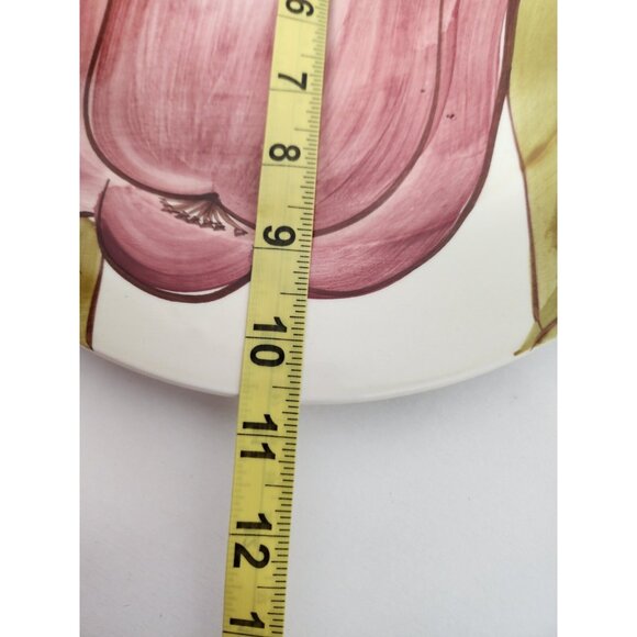 Vintage La Ceramica Italy Red Bell Pepper Round Serving Platter Hand Painted - Picture 5 of 5